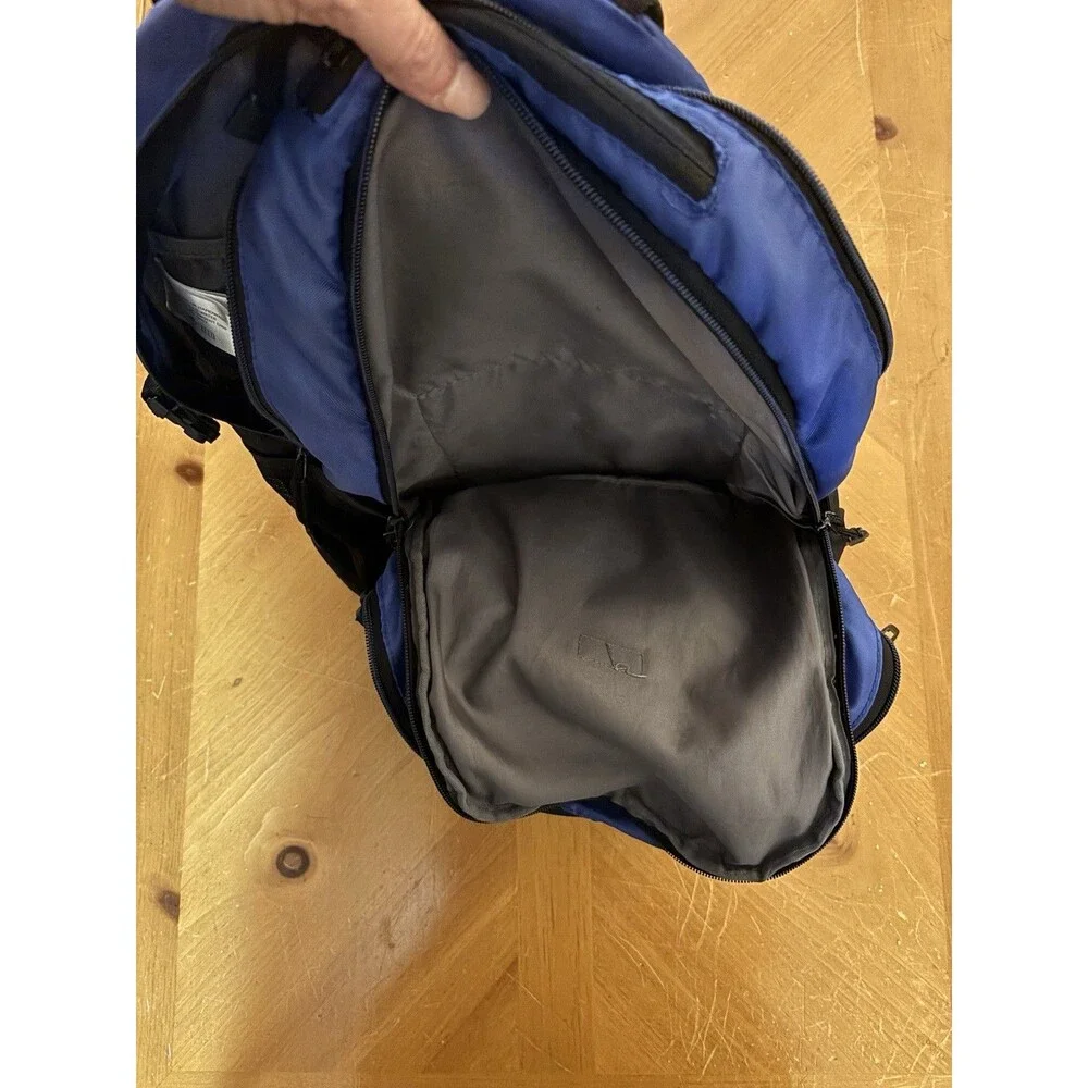 Manokotak Blue Black Backpack Hiking Travel School Laptop Daypack Outdoor Bag